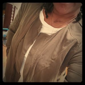 Gap Olive Zip front ladies jacket Large